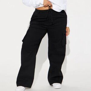 Out For The Day Cargo Pant in Black size 2XL